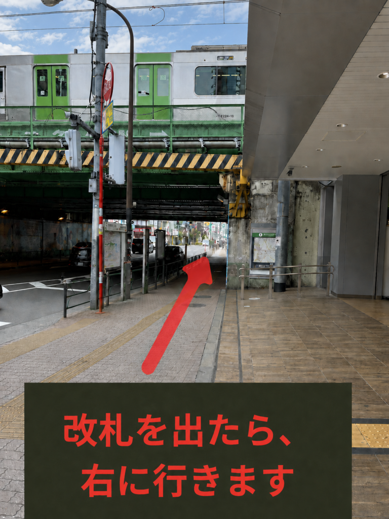 新大久保駅から天翔オフィス新宿新大久保オフィスまでの道順案内01